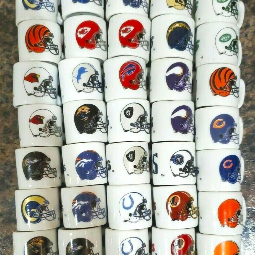 35 NFL Football Teams Mini Miniature Ceramic Coffe